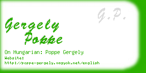 gergely poppe business card